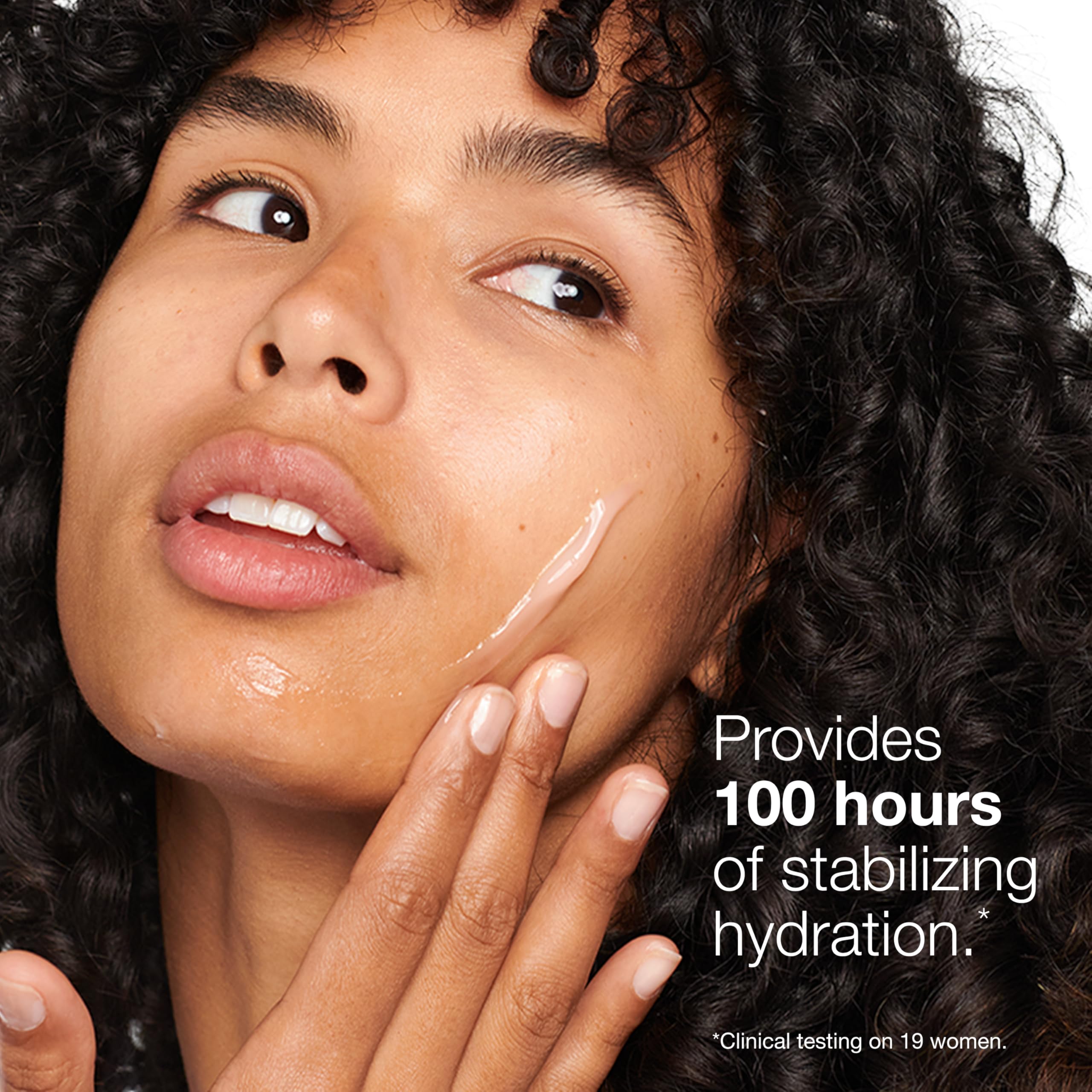 Clinique cream spread on hand illustrating fast absorption and moisturized skin