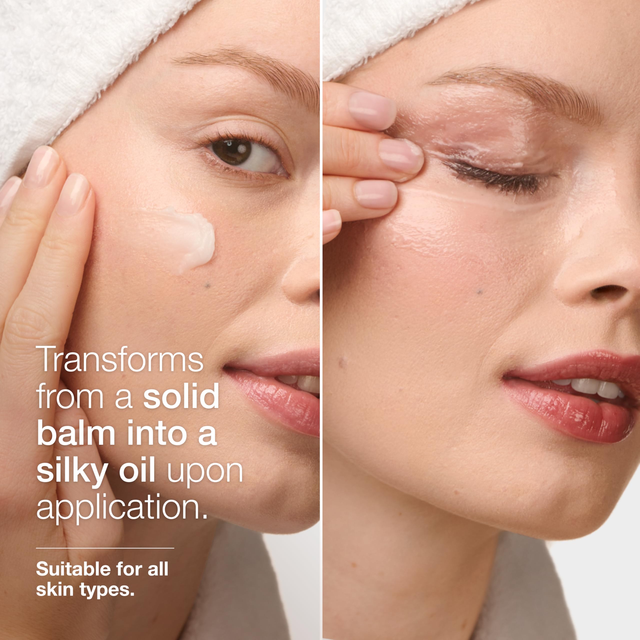 Clinique emulsify with water rinse showing quick, residue-free finish
