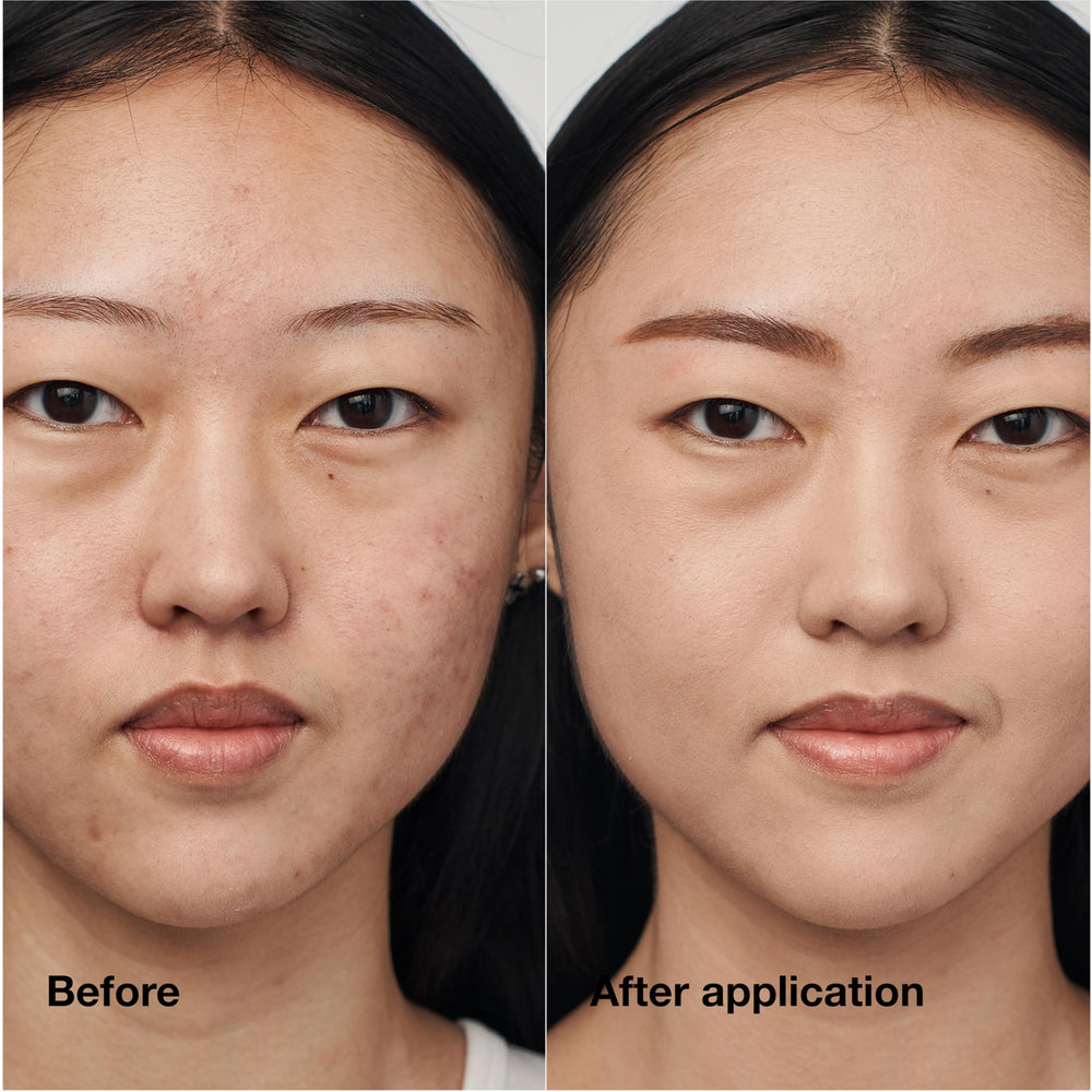 Clinique texture close-up showing serum foundation finish and smooth blendability
