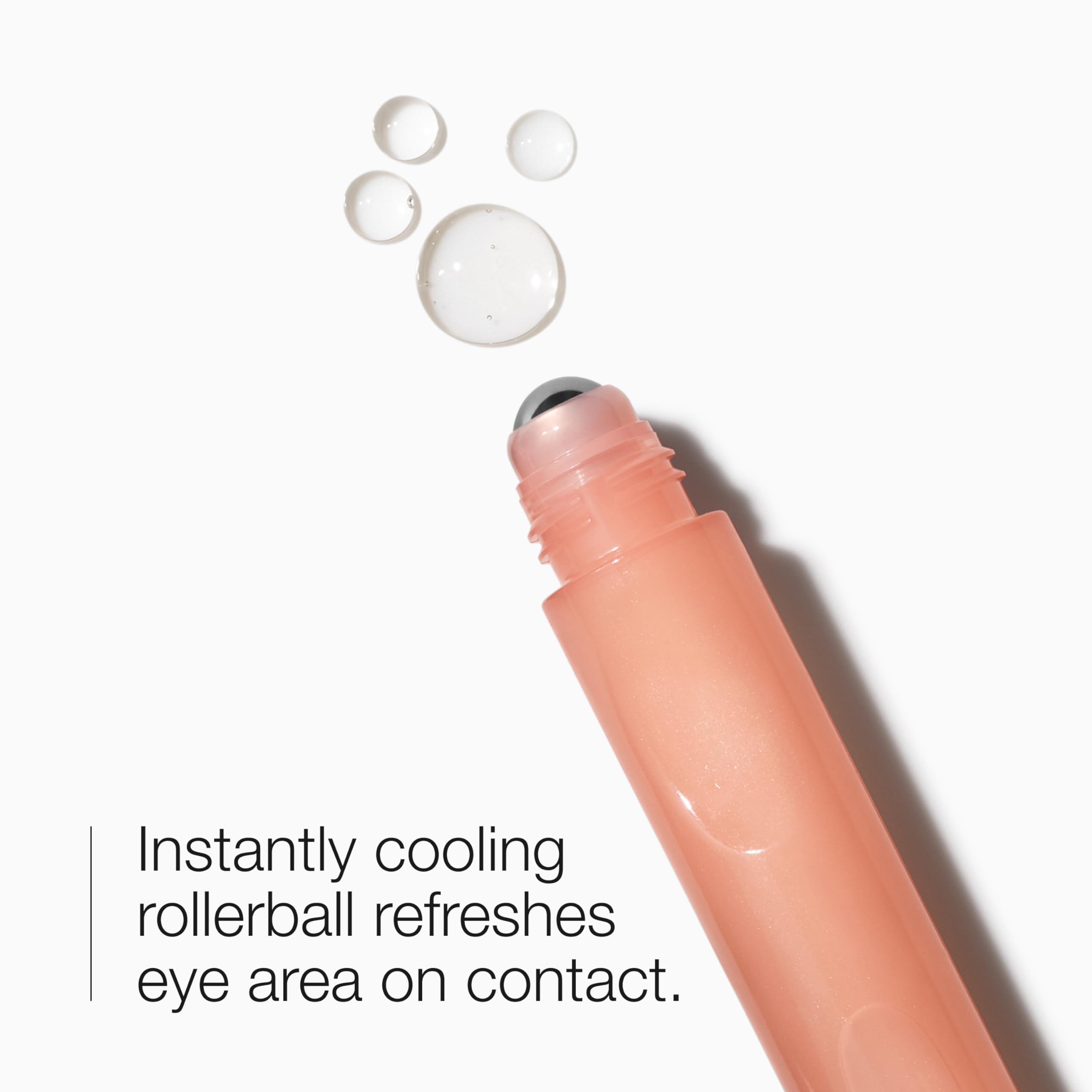 Clinique metal roller tip close-up showing cooling massage benefit