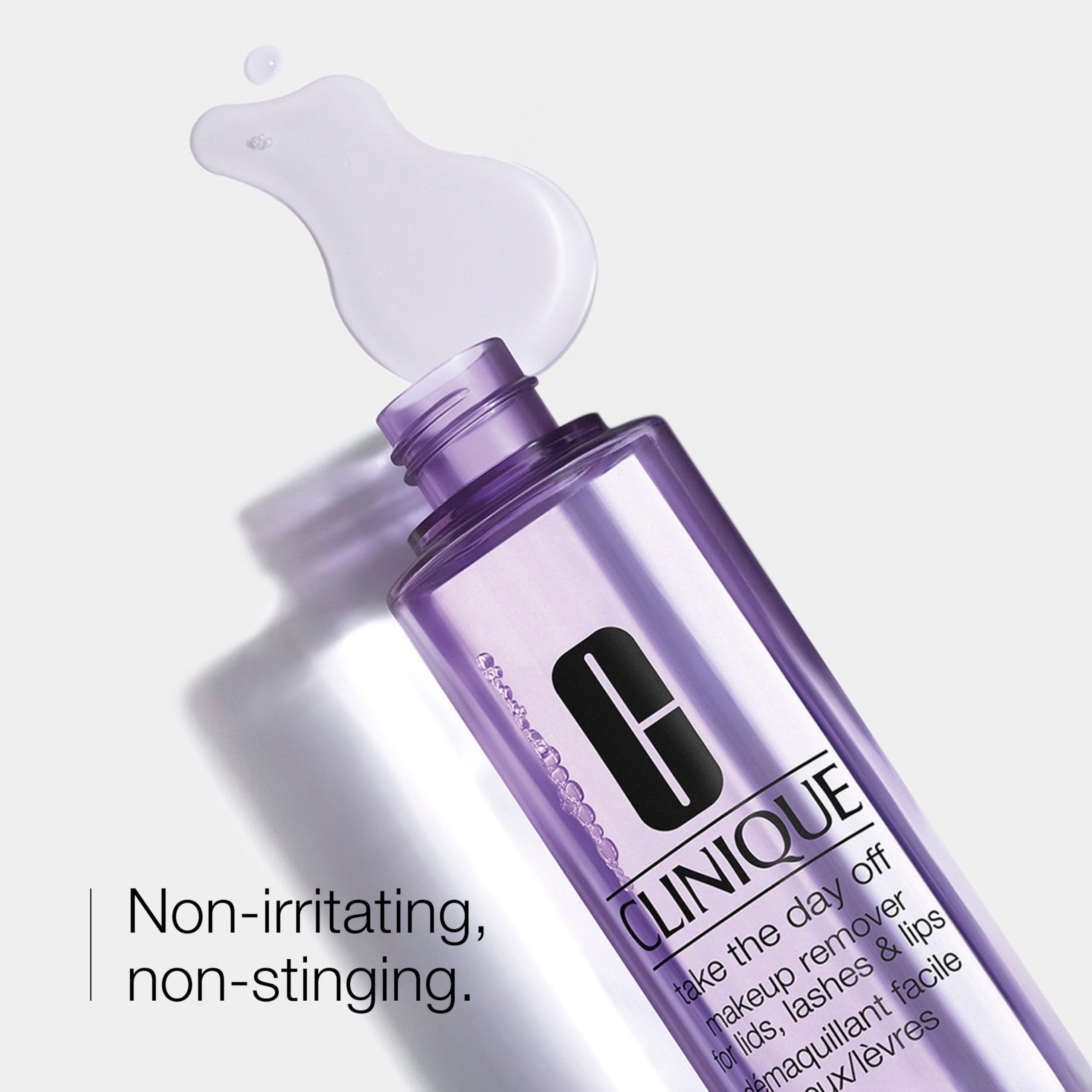 Clinique removing waterproof mascara from lashes with minimal rubbing