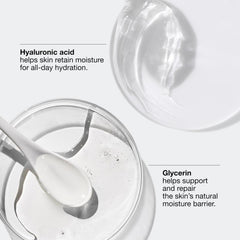 Clinique moisturizer applied on hand demonstrating fast absorption benefit