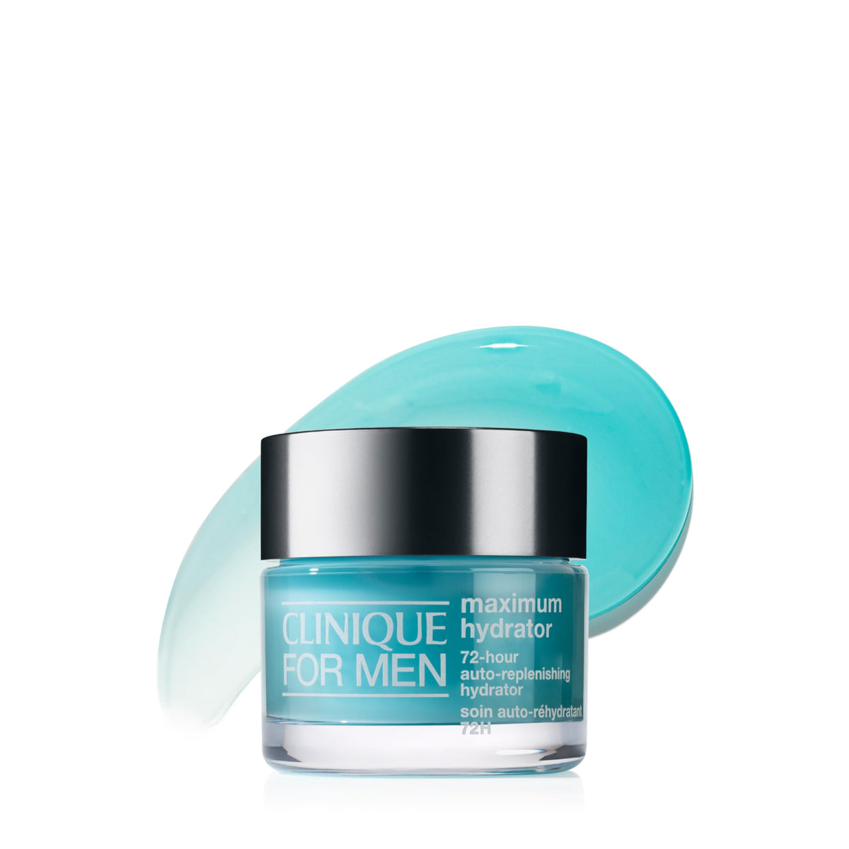 Clinique For Men jar front label showing compact travel-friendly design and clear hydration benefit