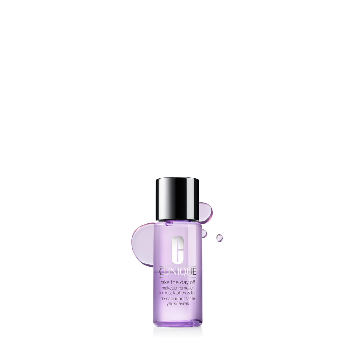 Clinique bottle front view showing label and easy-pour cap benefit