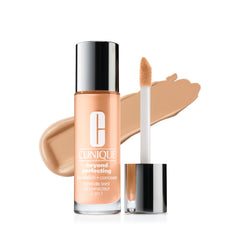 Clinique front packaging bottle showing shade and label with clear branding benefit