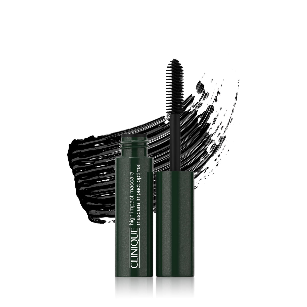 Clinique front tube showing compact travel-size and bold black finish