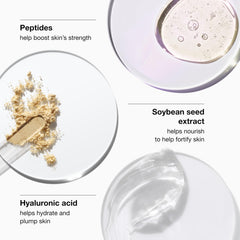 Clinique peptide ingredient visual suggesting firmer, strengthened skin appearance
