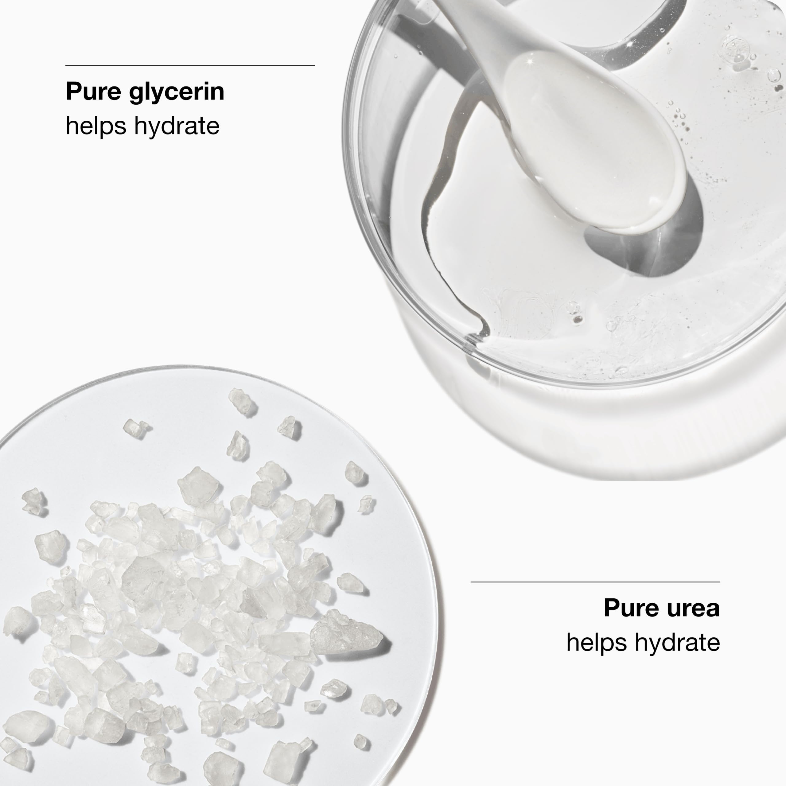 Close-up of Clinique lotion texture highlighting silky feel and fast absorption benefit