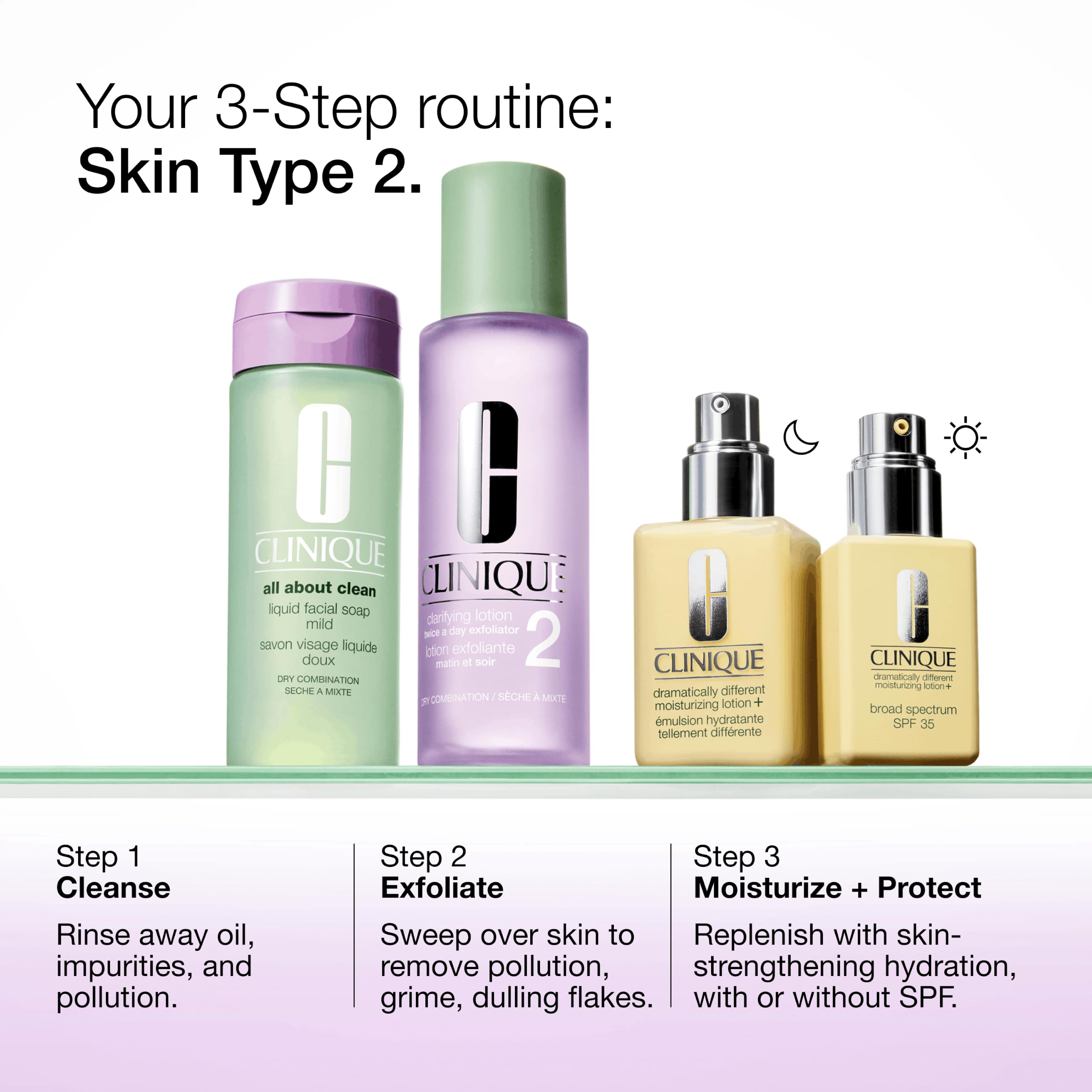 Clinique creamy lather texture on palm illustrating non-drying cleansing benefit