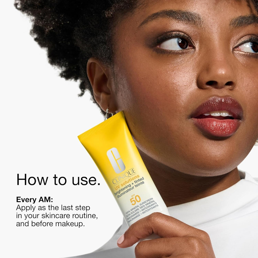 Clinique makeup layering example showing sunscreen under foundation smoothly