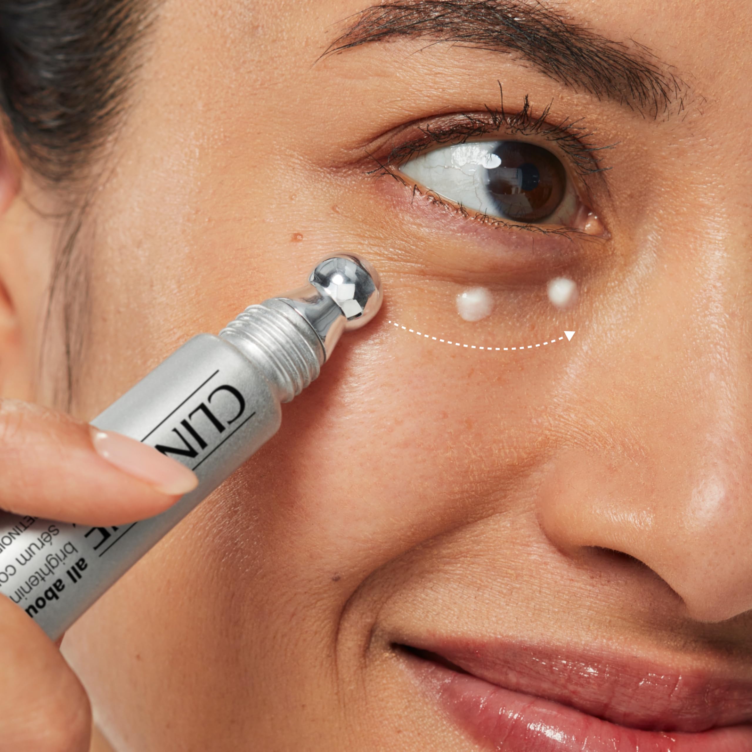 Clinique metal precision applicator closeup — delivers precise, gentle application