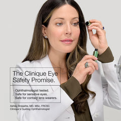 Clinique mirror and dual-ended applicator shown for on-the-go touch ups