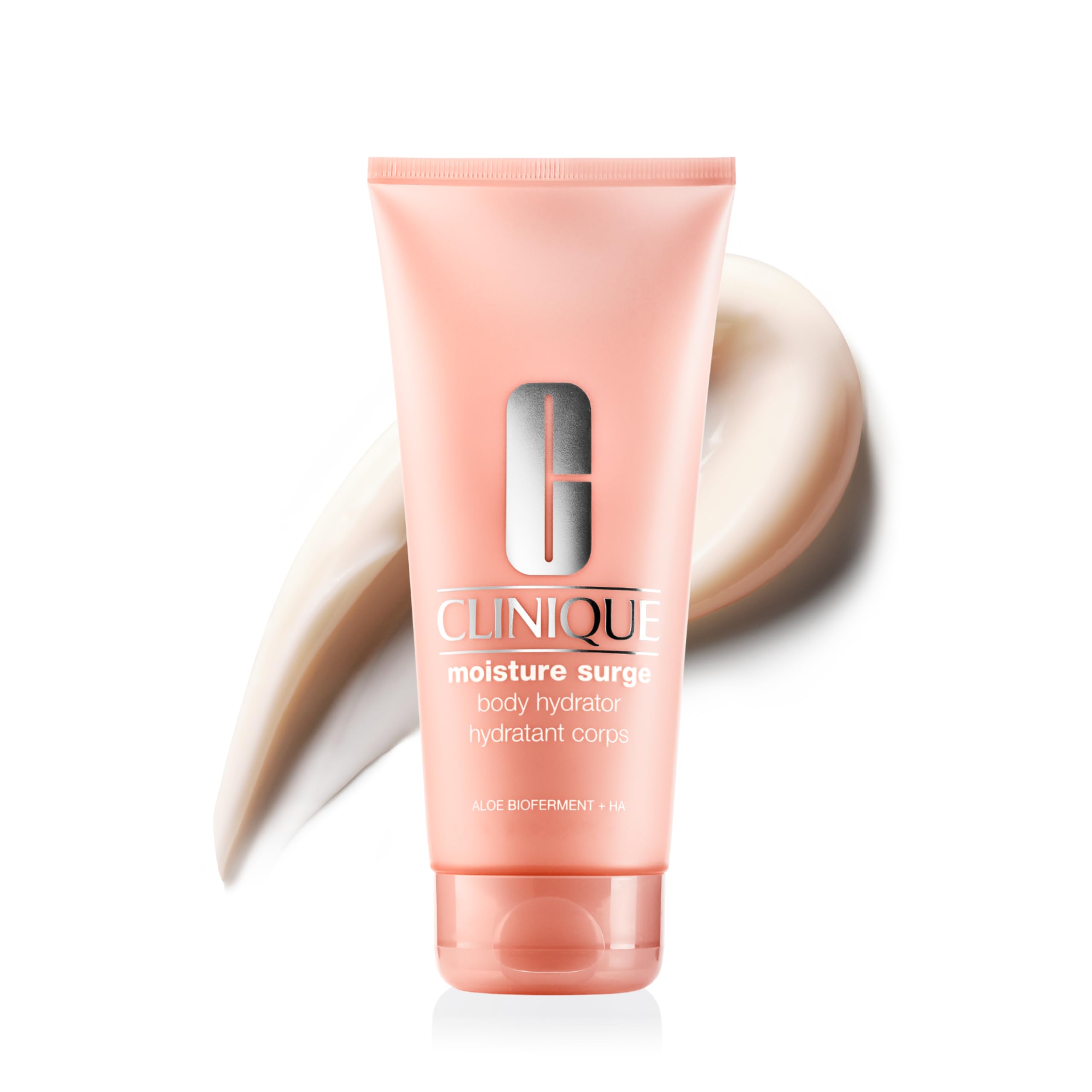 Clinique Moisture Surge front packaging shows product and benefit of lightweight hydration