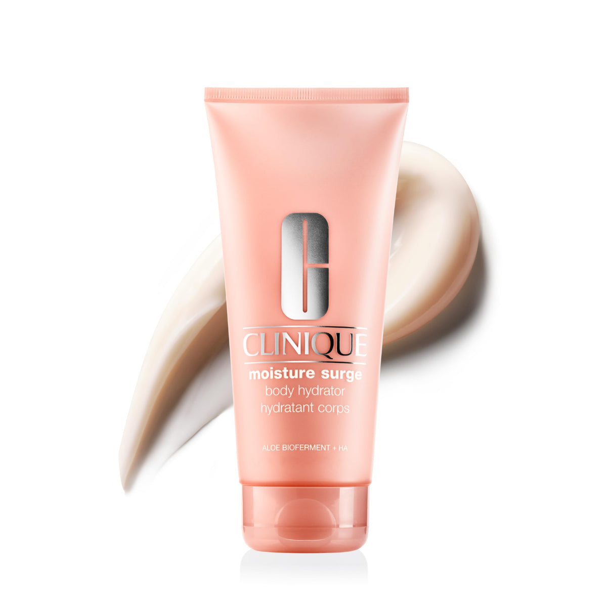 Clinique Moisture Surge front packaging shows product and benefit of lightweight hydration