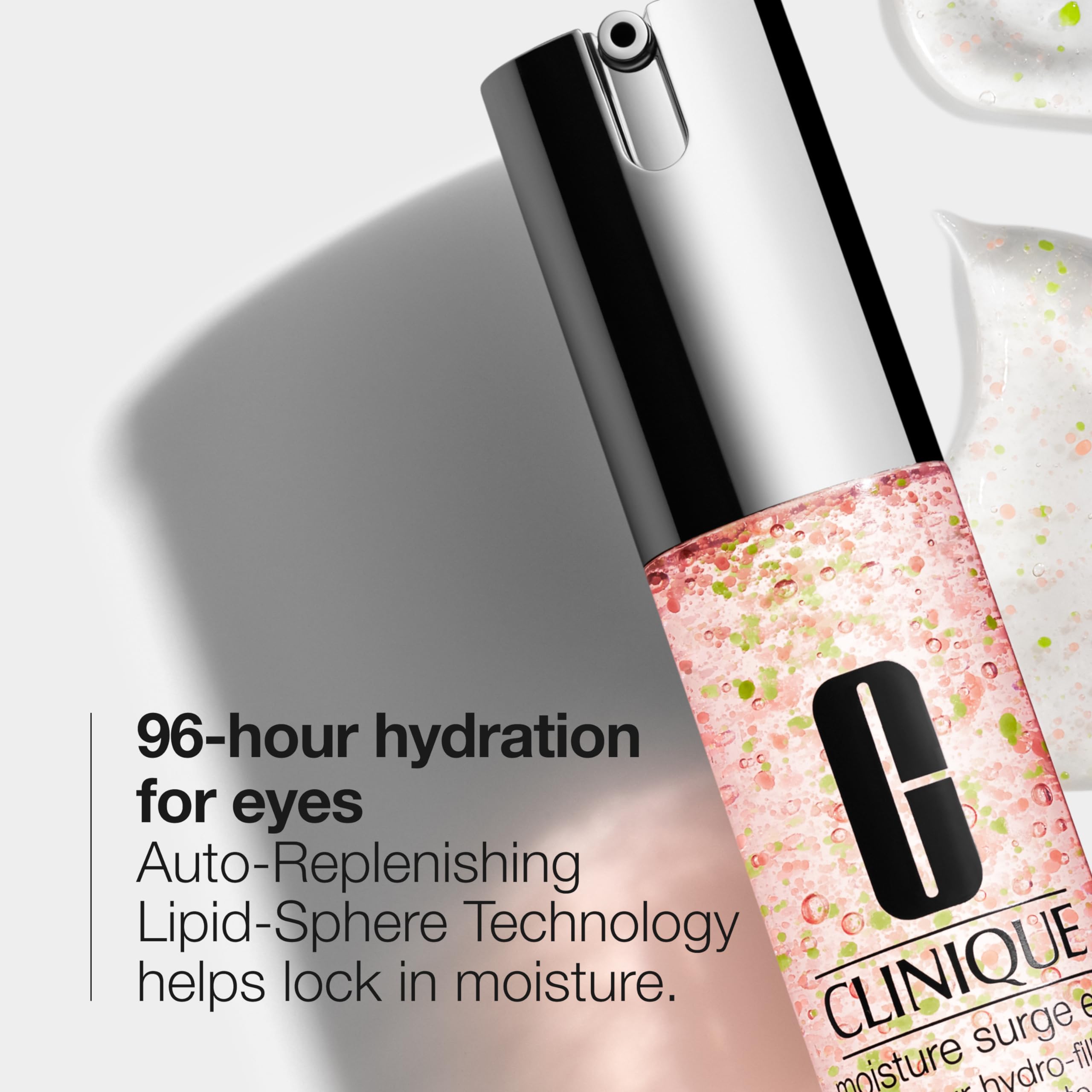 Clinique close-up pump and nozzle detail for controlled application benefit