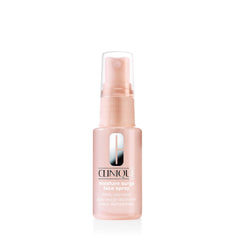 Clinique Moisture Surge front packaging showing the mini spray and branding benefit hydration