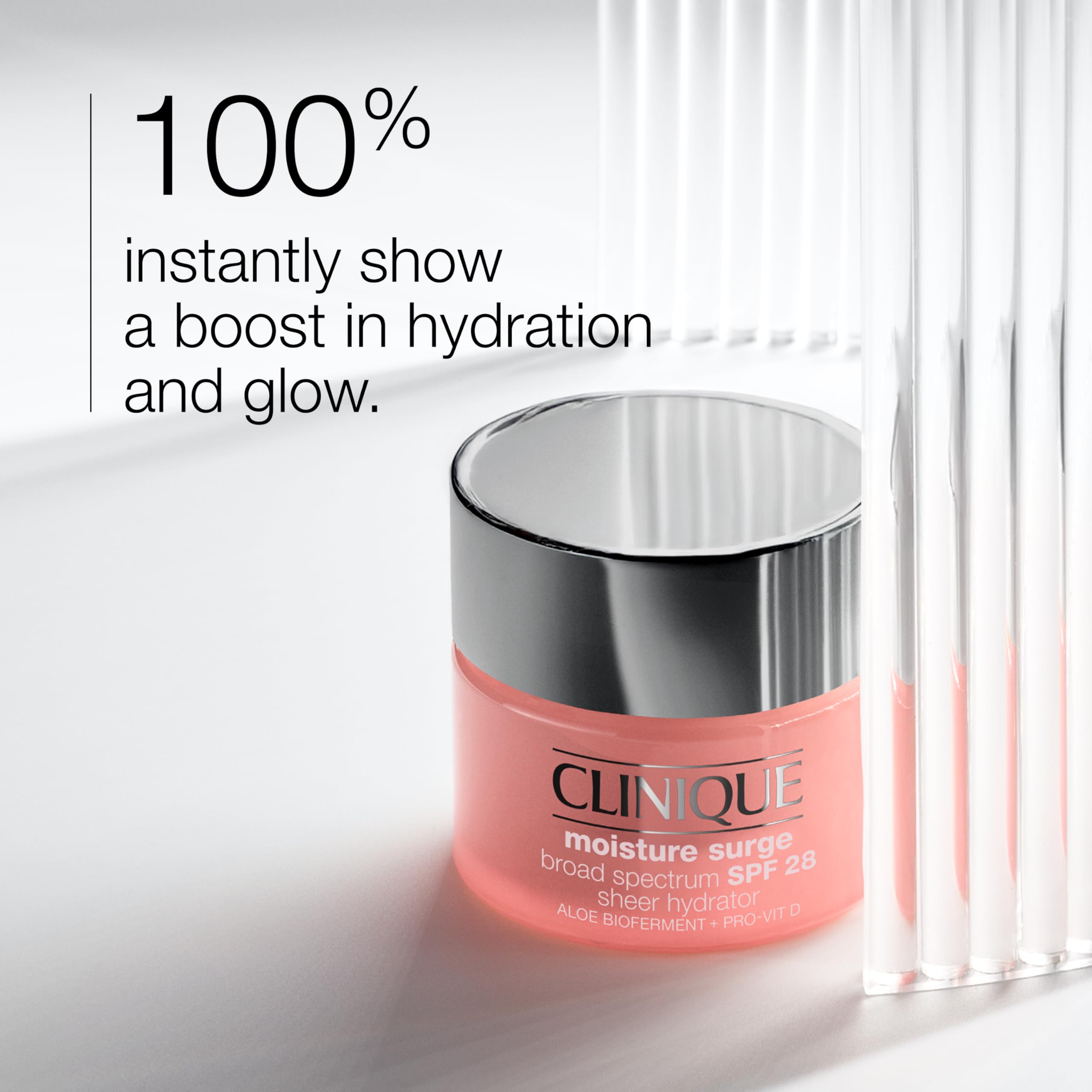 Clinique close-up of cream texture highlighting lightweight, absorbent formula