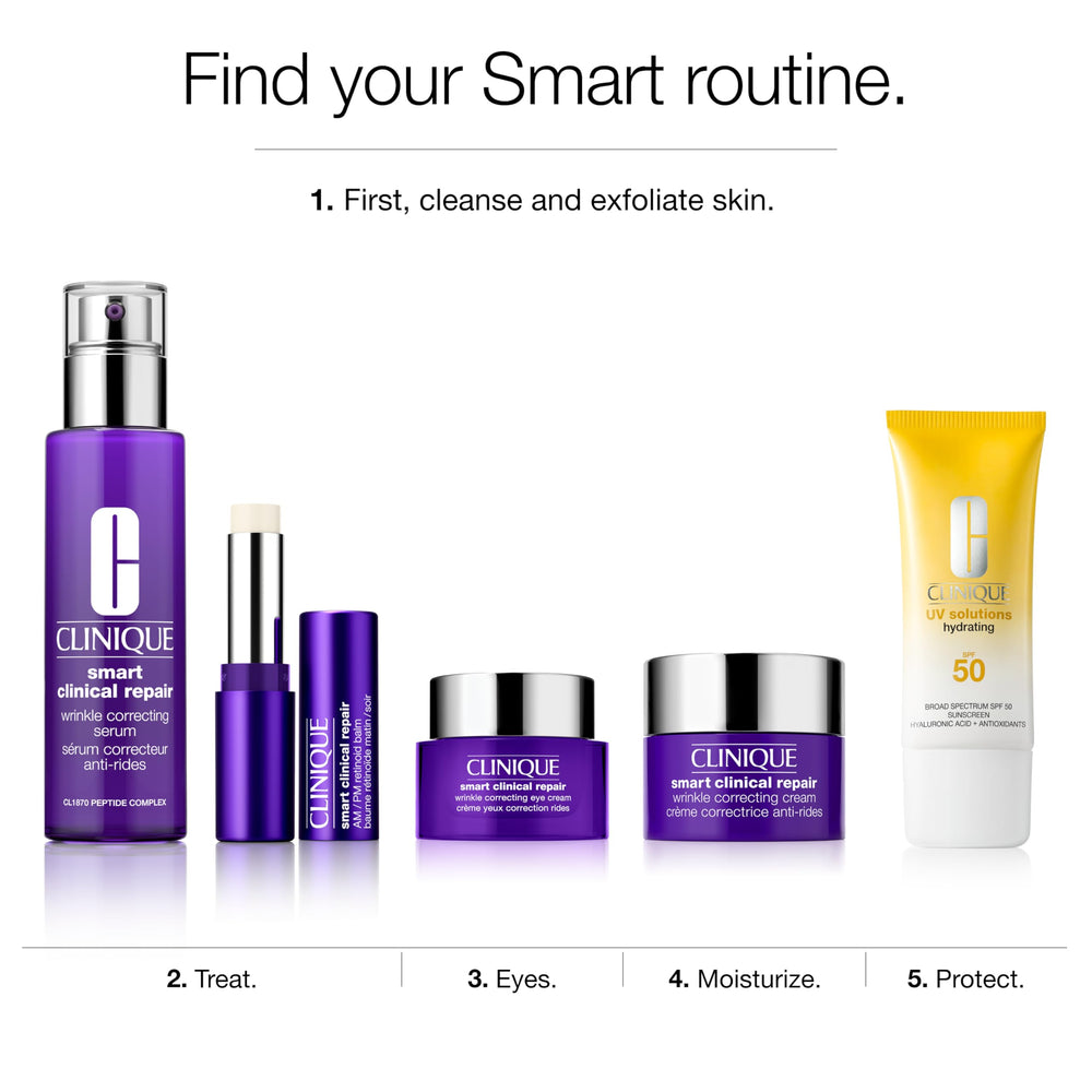 Clinique packaging label close-up listing key ingredients and clinical testing benefits