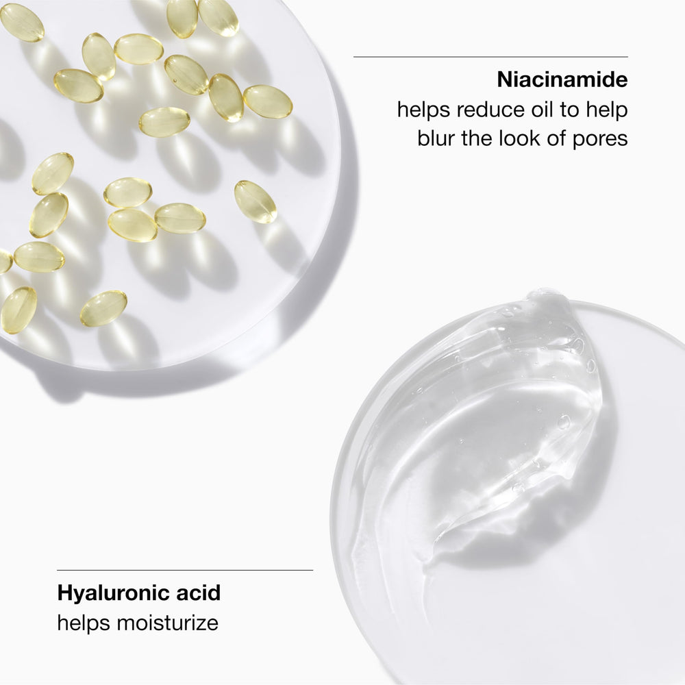Clinique primer dispensing product onto fingertip demonstrating easy application