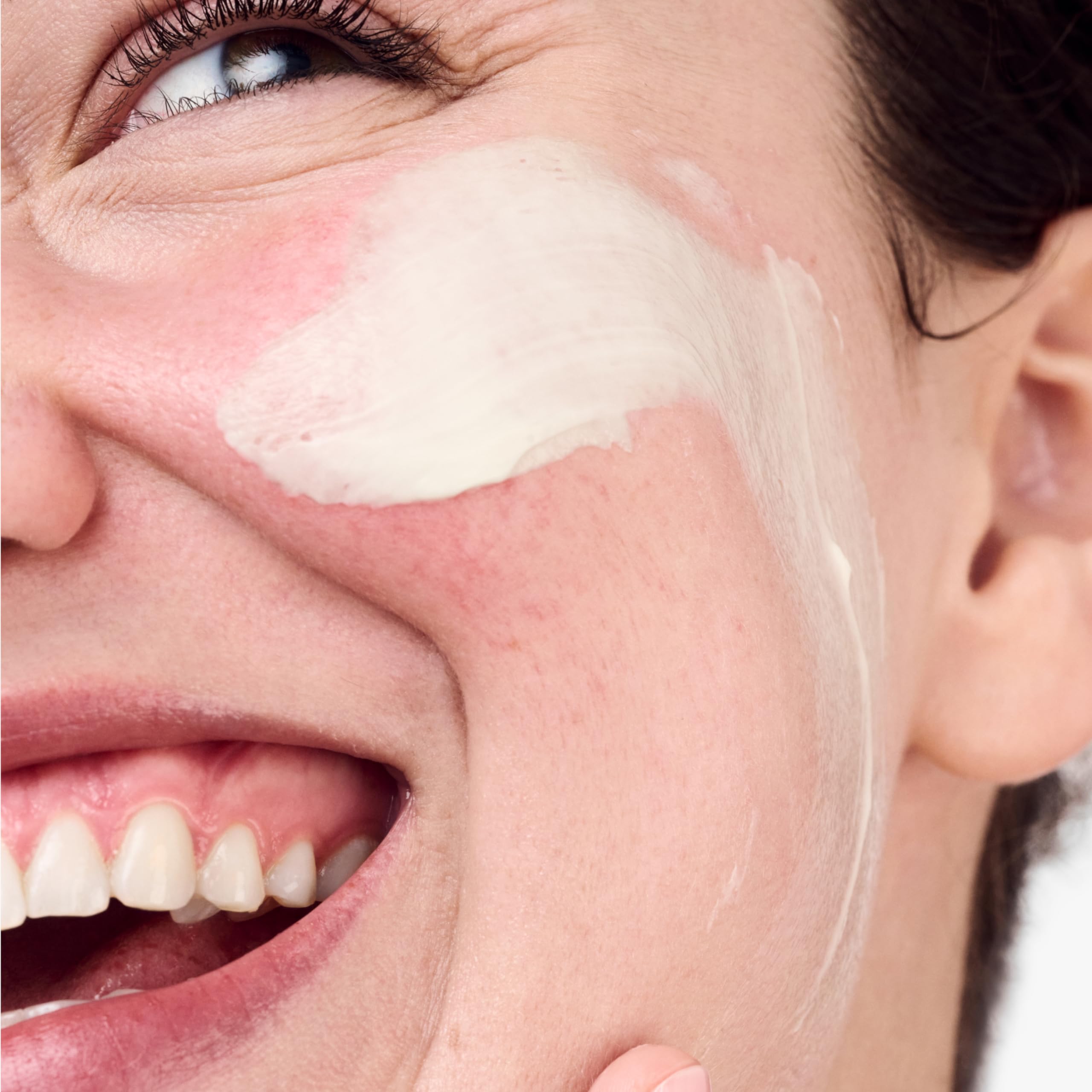 Clinique cream applied on hand demonstrating spreadability and calming hydration benefit