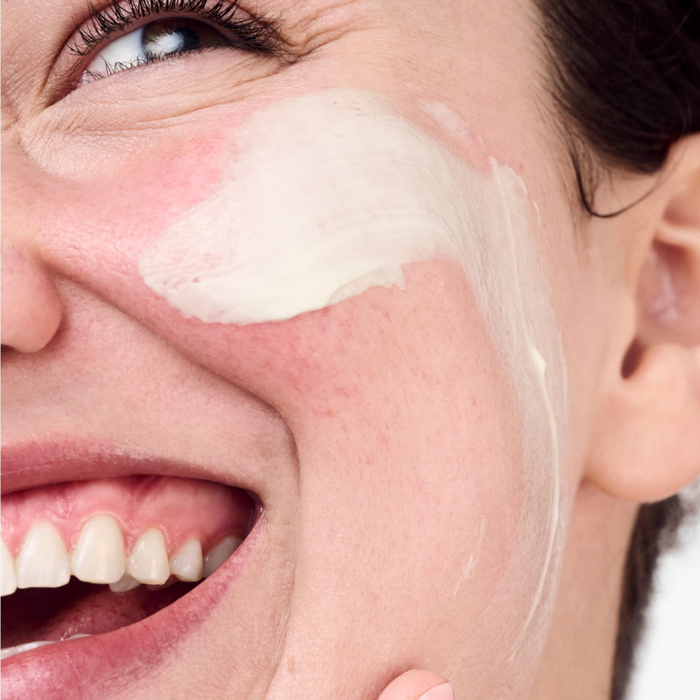 Clinique cream applied on hand demonstrating spreadability and calming hydration benefit