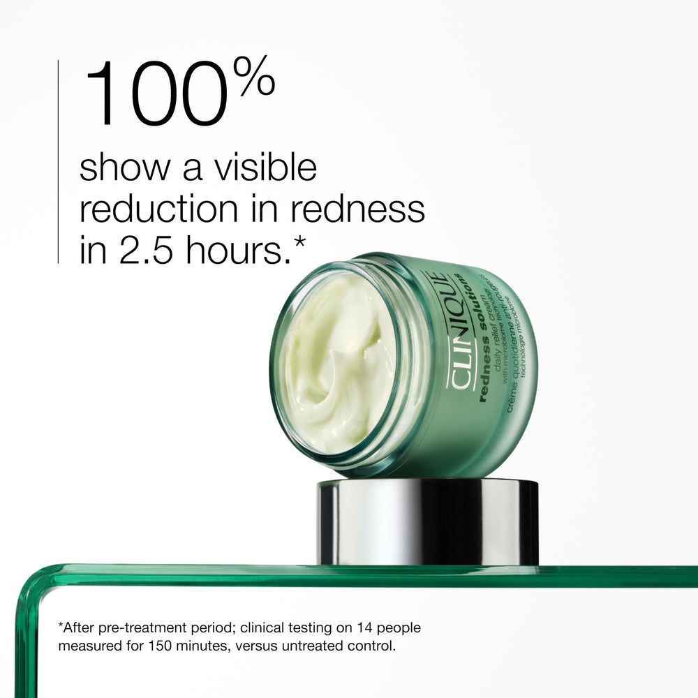Clinique cream texture close-up displaying smooth formula for soothing hydration benefit