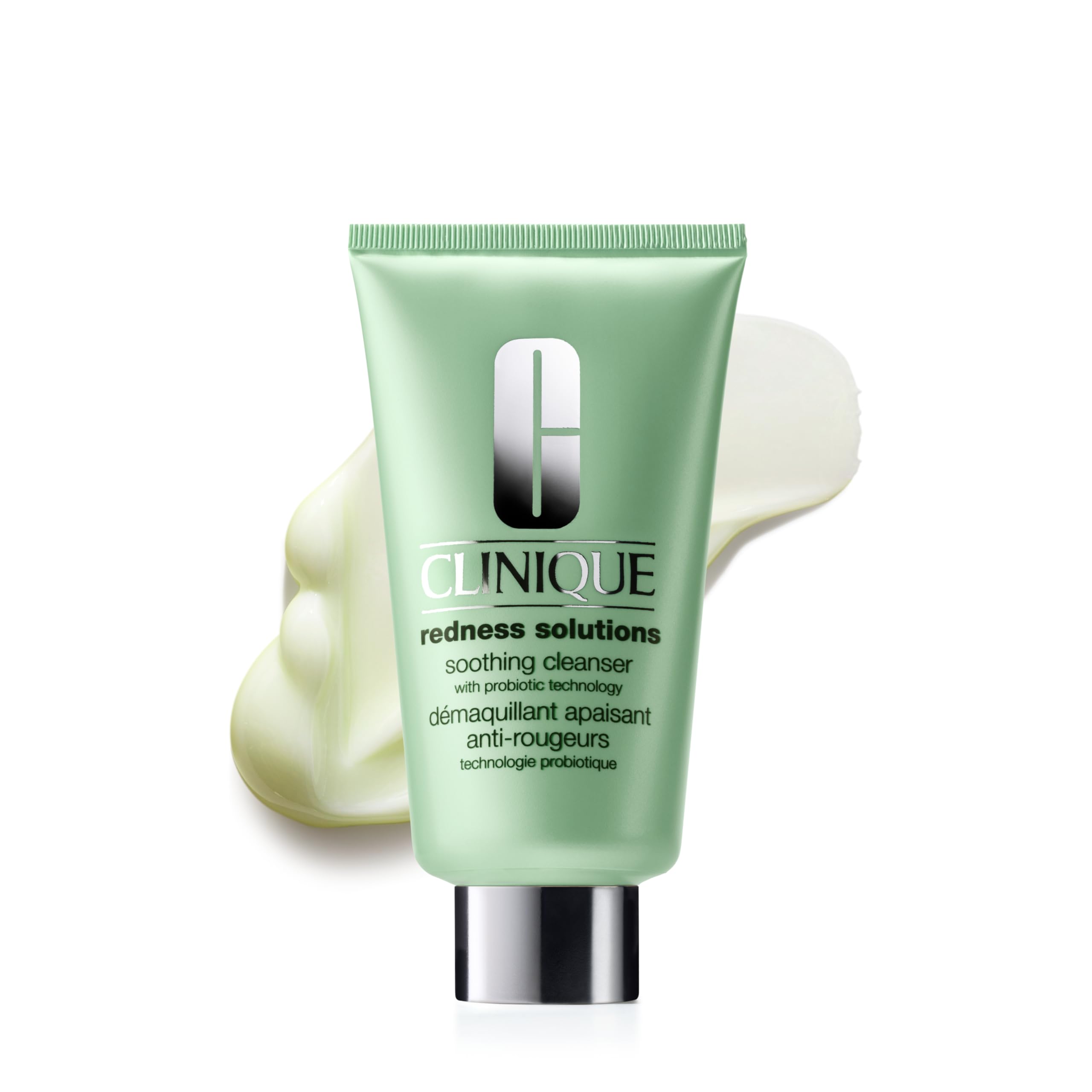 Clinique front bottle showing product name and gentle cleanser benefit