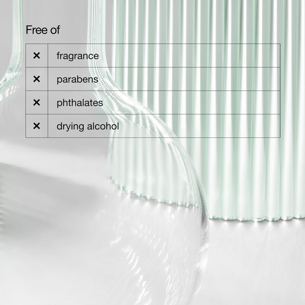 Clinique product label close-up highlighting ingredients and fragrance-free benefit