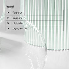 Clinique product label close-up highlighting ingredients and fragrance-free benefit