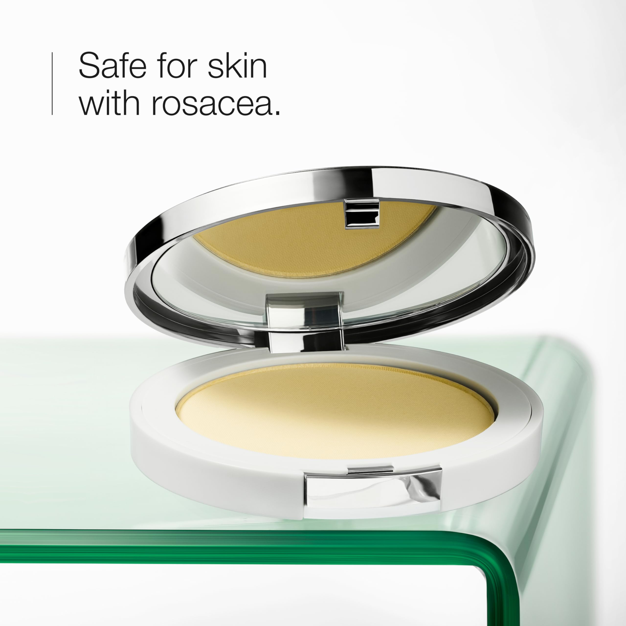 Clinique powder texture close-up revealing fine mineral particles for smooth application