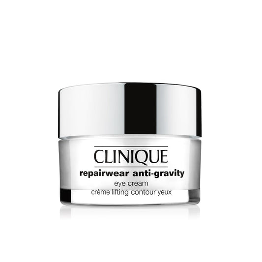 Clinique Repairwear front jar showing compact 0.5 fl oz size and clarity benefit