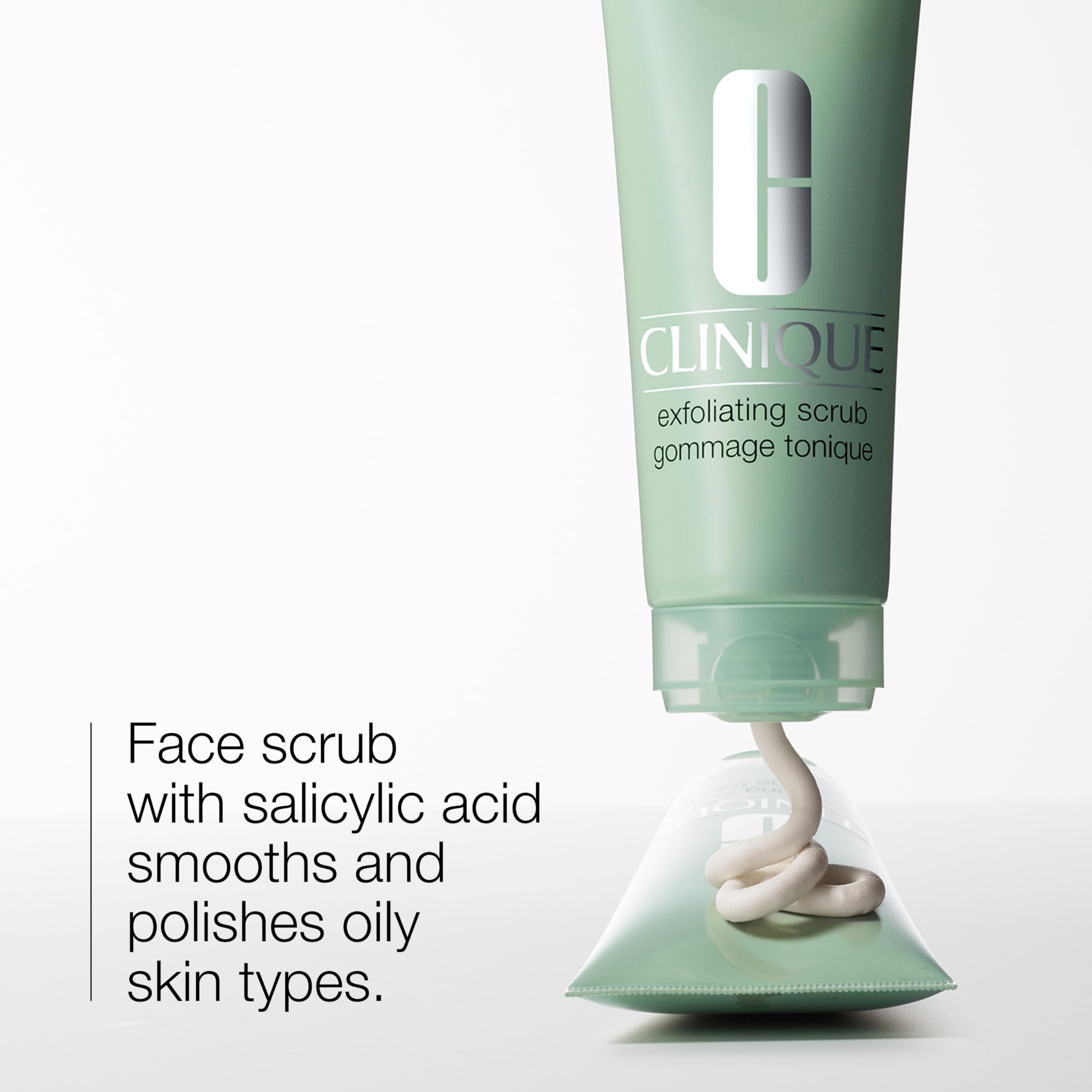 Clinique close-up of gel texture with salicylic acid beads showing gentle polish benefit
