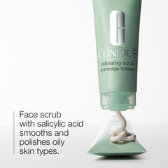 Clinique close-up of gel texture with salicylic acid beads showing gentle polish benefit