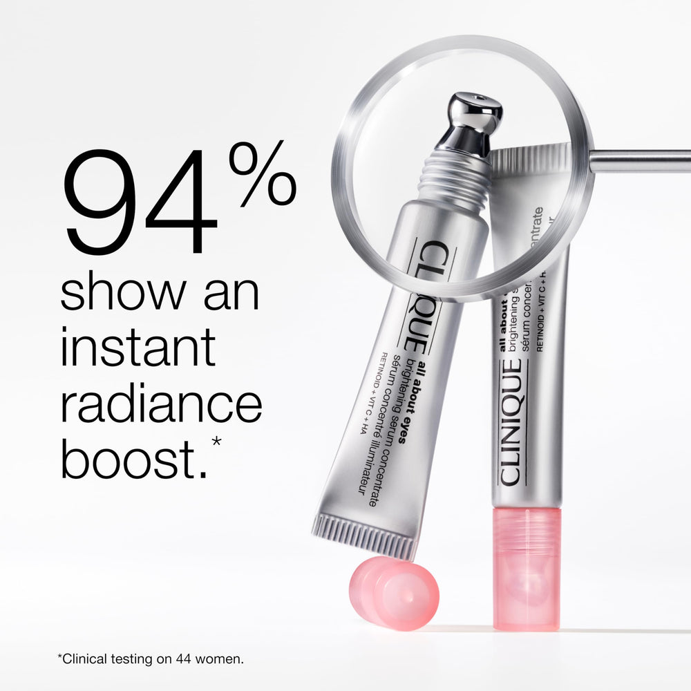 Clinique serum texture on fingertip — lightweight hydration and smooth finish