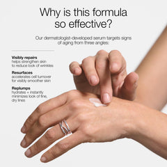 Clinique smooth serum texture spread on hand for quick absorption benefit