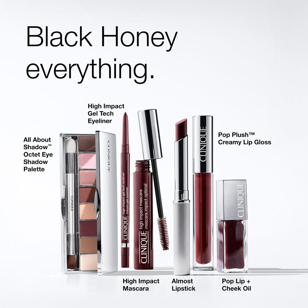 Clinique eye makeup applied demonstrating buildable, crease-resistant color