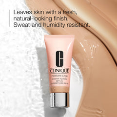 Clinique applied on cheek for natural coverage, demonstrates dewy finish benefit