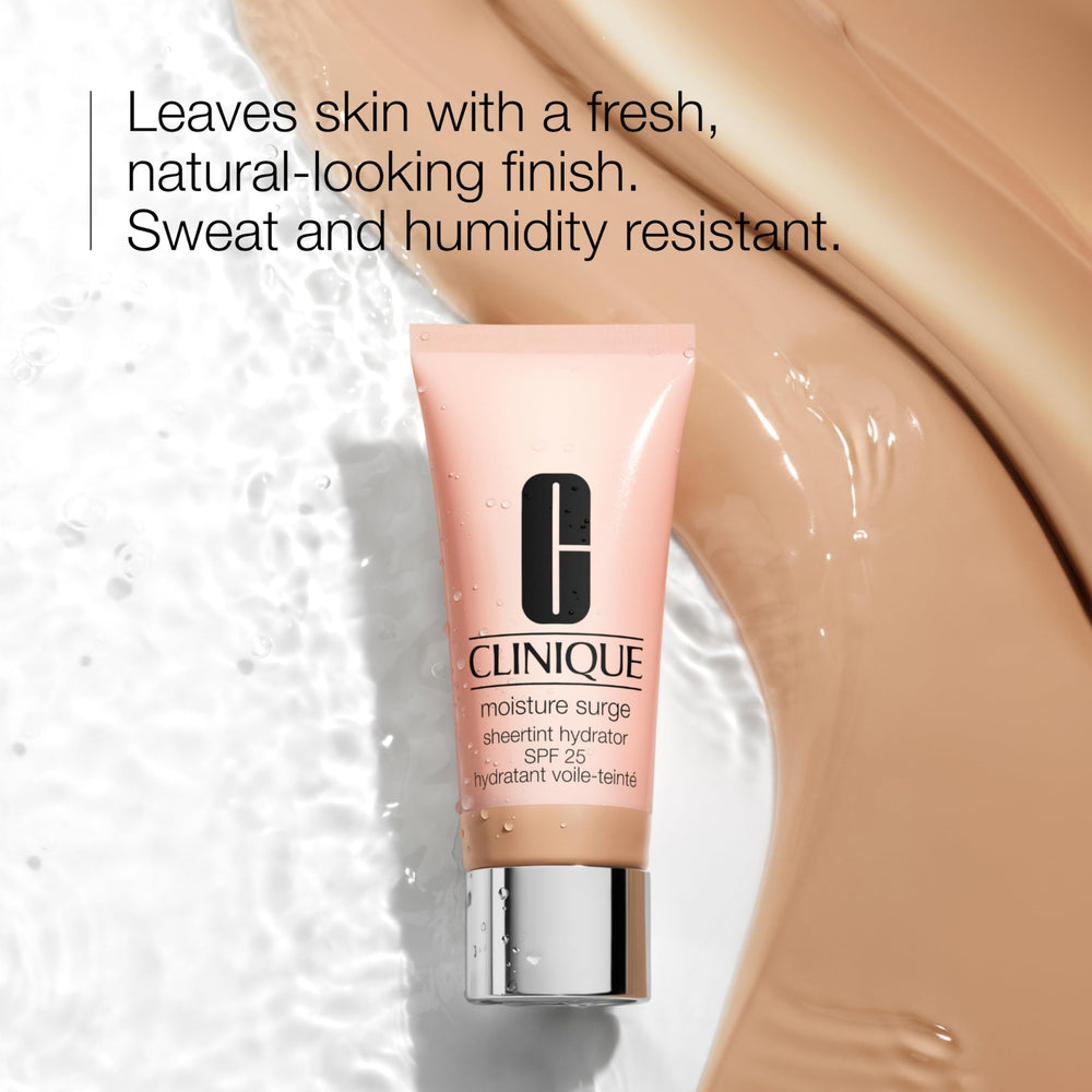 Clinique pump dispensing product demonstrating easy application benefit