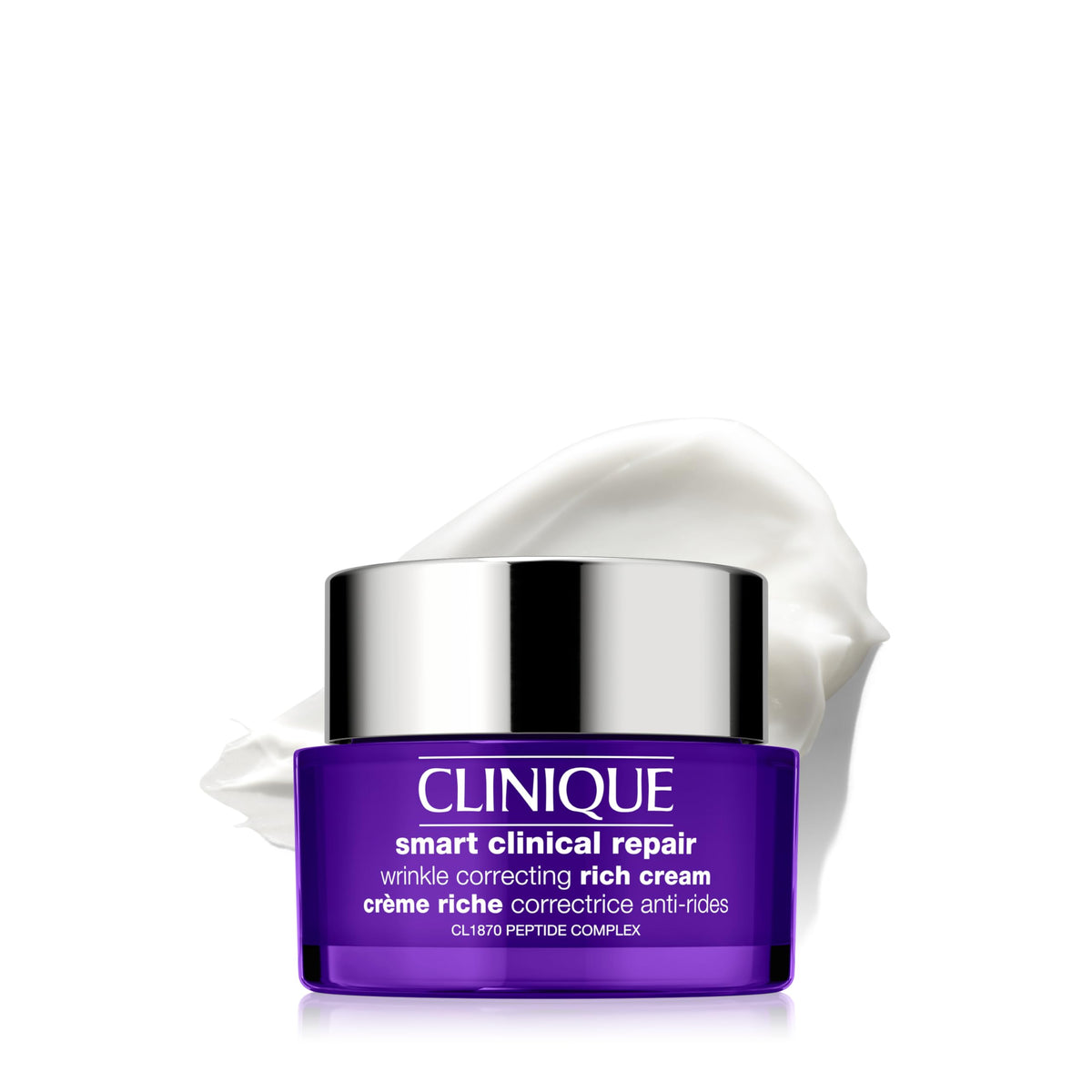 Clinique front jar showing product branding and elegant packaging for clear shelf appeal