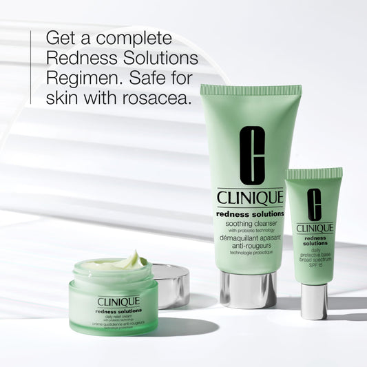 Clinique soothing cleanser texture on hand, gentle removal benefit