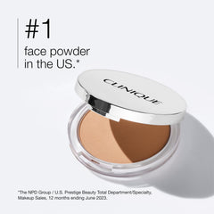 Clinique powder close-up texture revealing fine, matte finish for shine control
