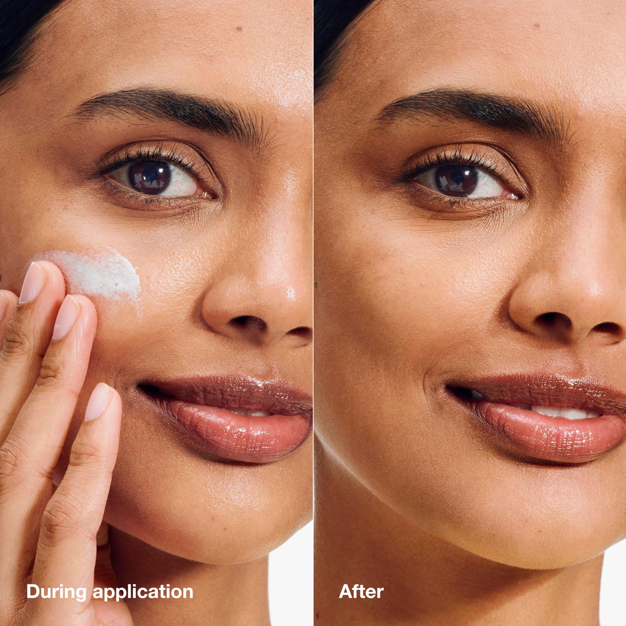 Clinique applied on diverse skin tones with no white cast visible