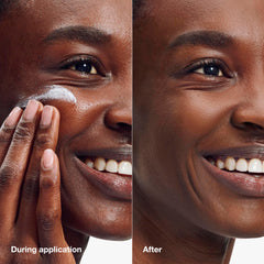 Clinique close-up texture spread demonstrating lightweight absorption