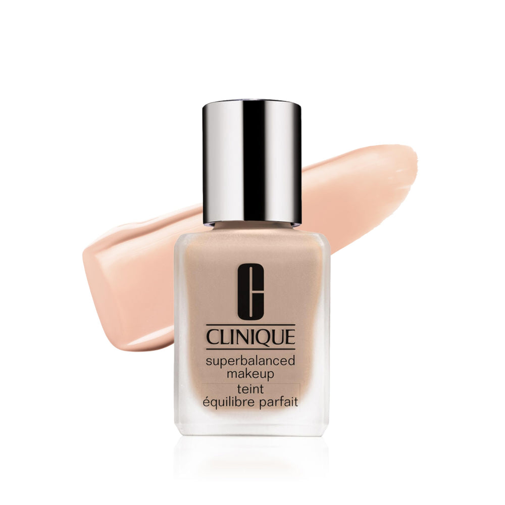 Clinique bottle front view showing product and shade, evens complexion benefit