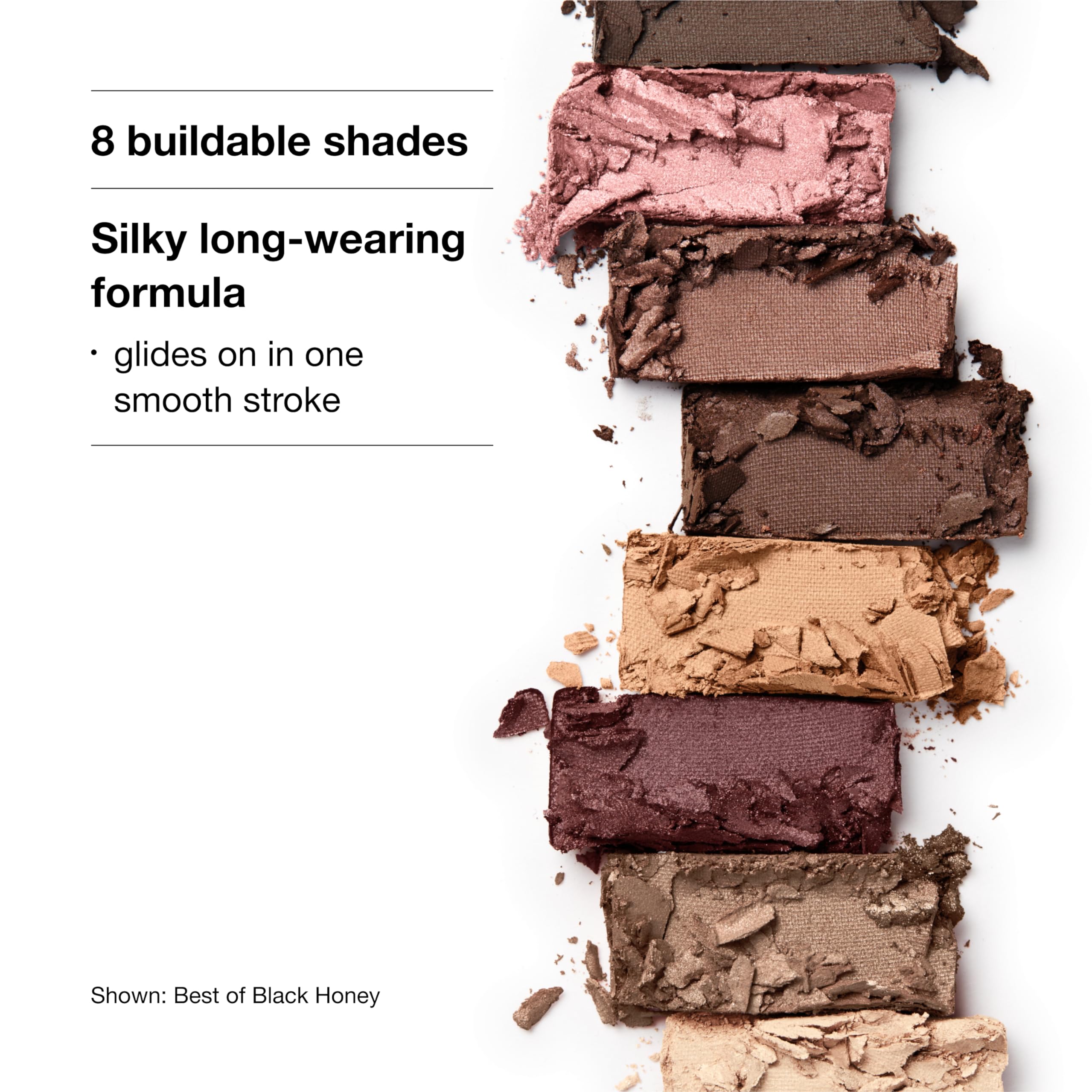 Clinique arm swatches comparing Black Honey and Pink Honey tones for choice
