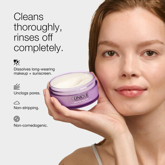Clinique open balm texture transformed into silky oil and easy application benefit