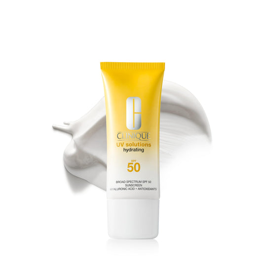 Clinique front packaging showing SPF 50 and lightweight protection benefit