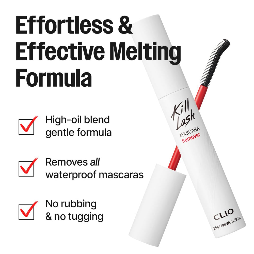 CLIO PROFESSIONAL oil texture droplet showing smooth dissolving action for waterproof makeup