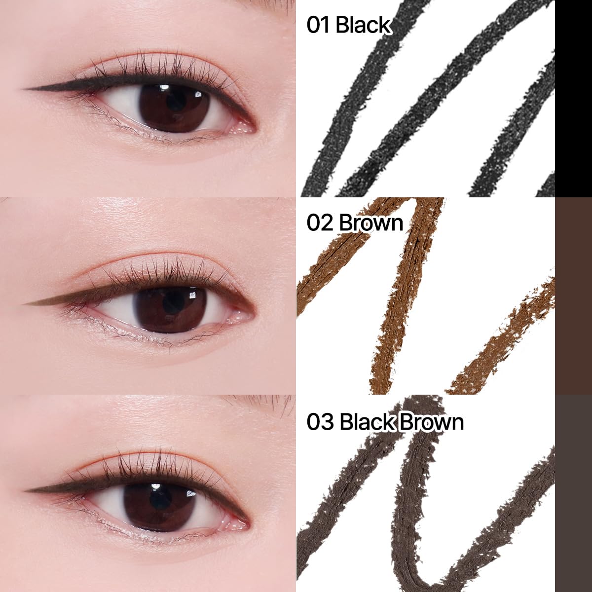 CLIO PROFESSIONAL pencil applied along lashline showing clean, sharp definition