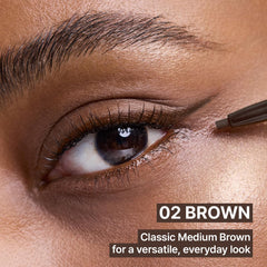 CLIO PROFESSIONAL texture swatch on arm showing smooth brown color payoff